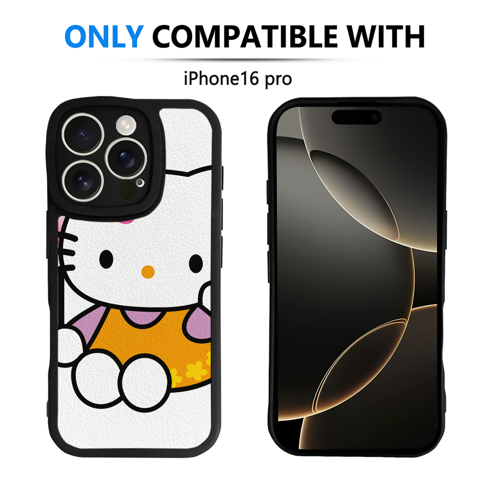 （画像用） Hello Kitty ハローキティ 【iPhone 16シリーズ対応】シリコンスマホケース（レザー調） 材質：シリコン